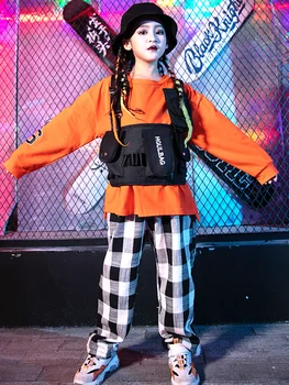 

Trendy Girls Dance Clothes Dancing Costumes Children Hip-hop Hip-hop Suits Winter Clothes Girls Costumes Two-piece Set