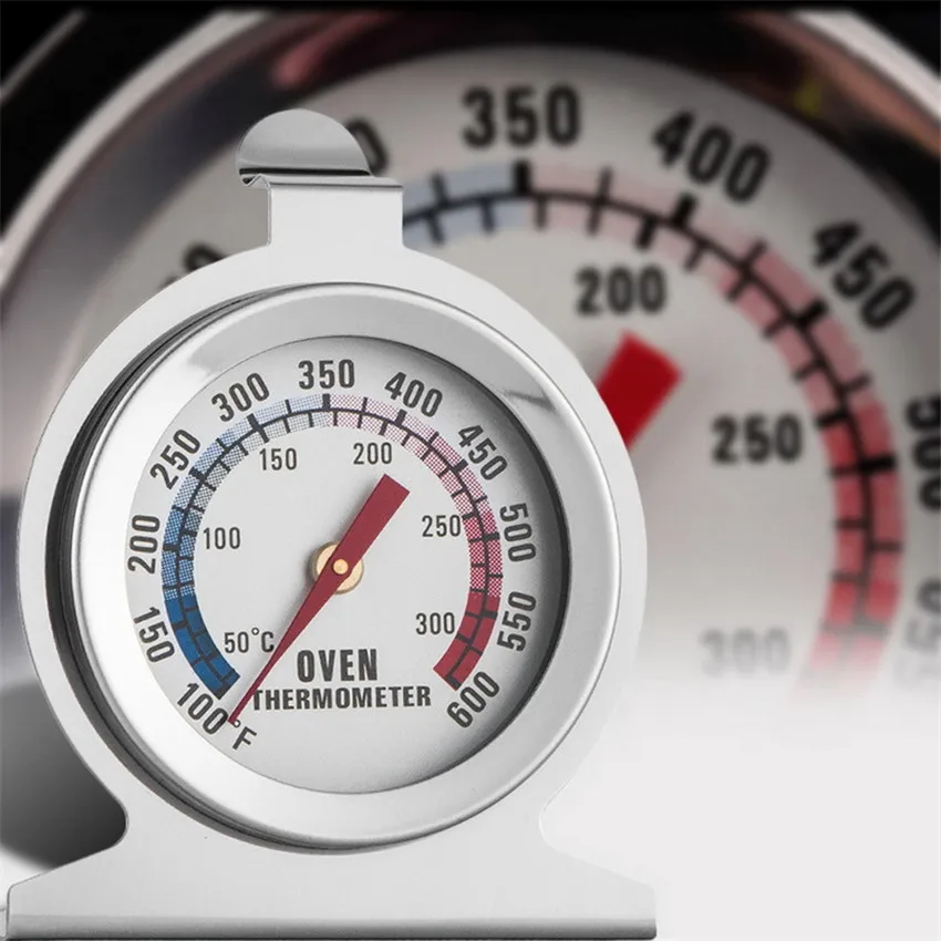Termómetro de cocina de acero inoxidable, minimedidor de temperatura de doble escala para parrilla para comida casera en la cocina