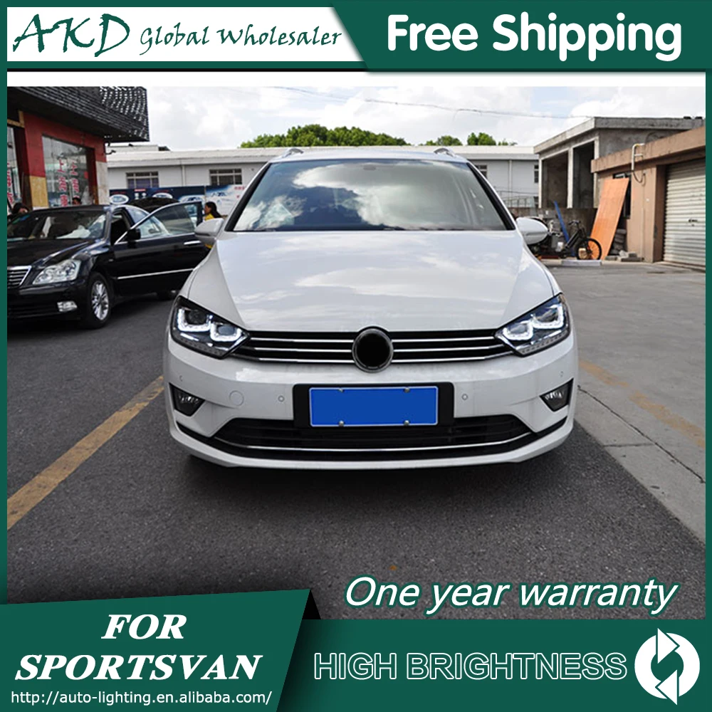 Головной светильник s для автомобиля VW Golf 7 Sportsvan- Golf7 DRL Дневной ходовой светильник светодиодный Биксеноновая лампа противотуманный светильник s Тюнинг Автомобиля