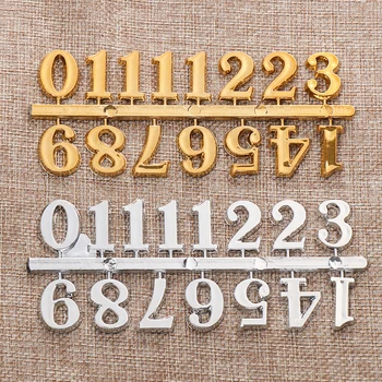 

2020 New 1 Set Gold&Silver DIY Digital Replacement Gadget Repair Clock Parts Arabic Number Bell Clock Numerals Clock Accessories