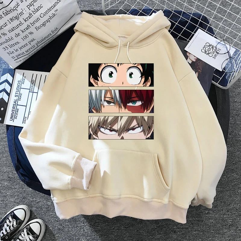 Sudadera con capucha para hombre, con estampado de My Hero Academia, Anime japonés de los 90, Boku No Hero Academia de dibujos animados Kawaii, ropa de calle, sudaderas