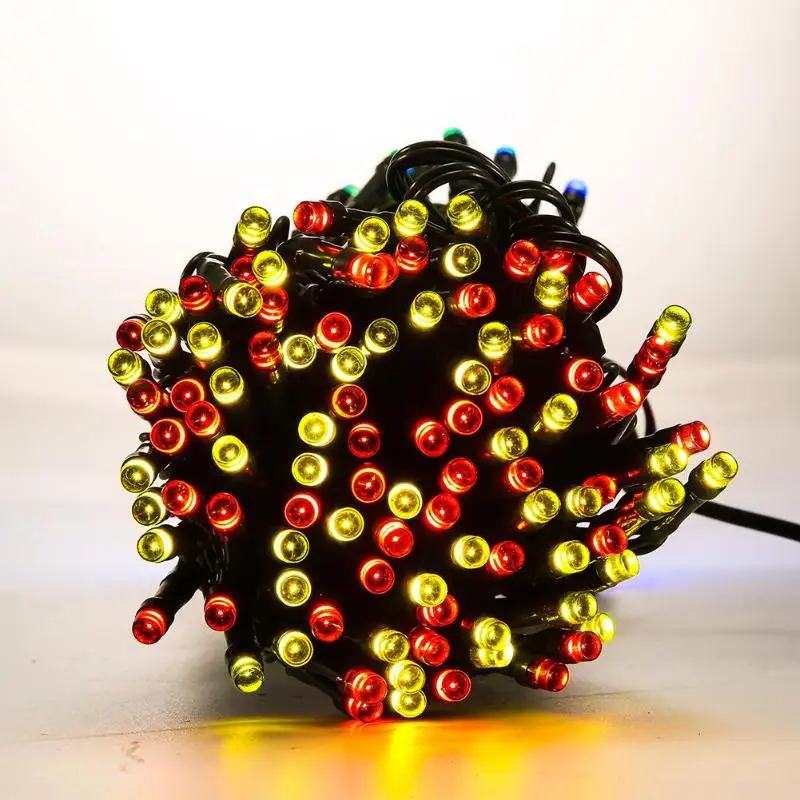 200LED 22 м Солнечная красочная сказочная струнная лампа наружная садовая декоративная лампа