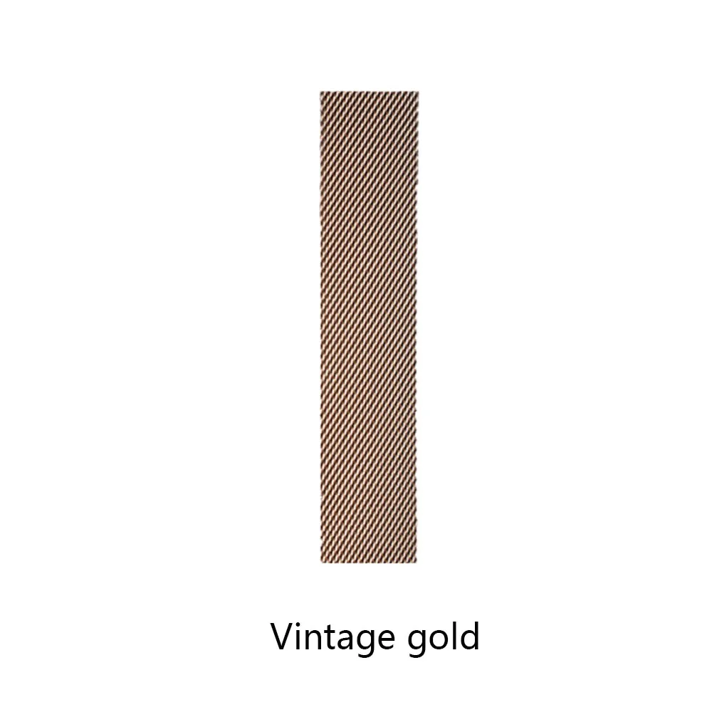 Vintage gold Ремешок cakoie Milan для Apple Watch из нержавеющей стали с магнитной петлей 44 мм 40 мм iwatch 5 4 3 2 серии металлический ремешок на запястье - Цвет ремешка: Vintage gold