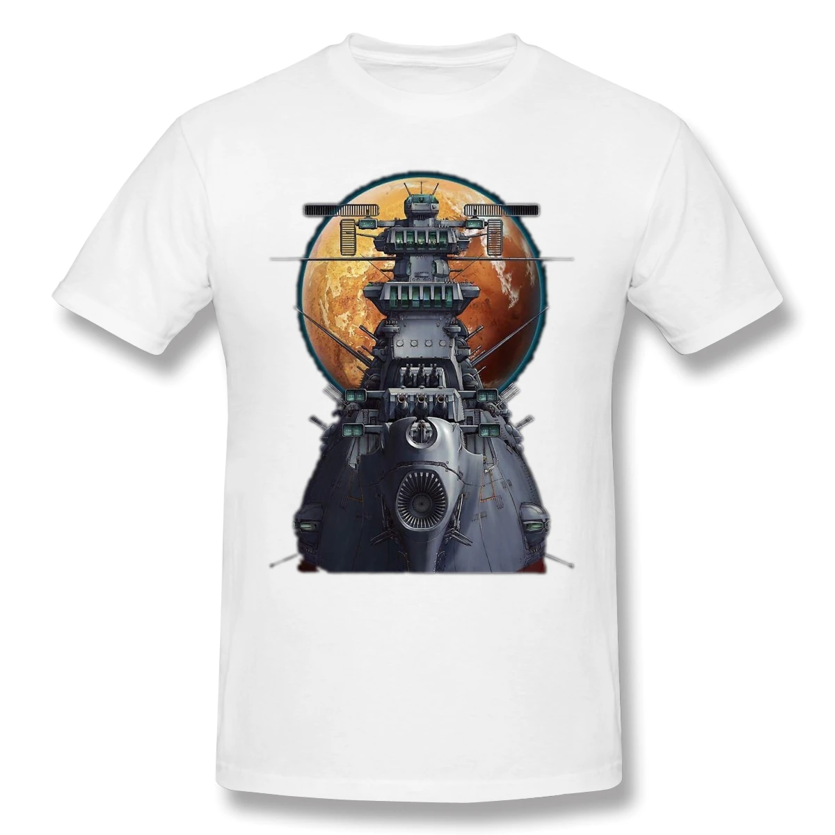 Space Battleship Yamato T Shirt Red T-Shirt Art Space Battleship Yamato Moda Uomo Manica Corta