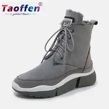 Taoffen/кроссовки из натуральной кожи; зимние ботинки; прогулочная обувь; женская зимняя обувь; уличные кроссовки; обувь; Размеры 35-39