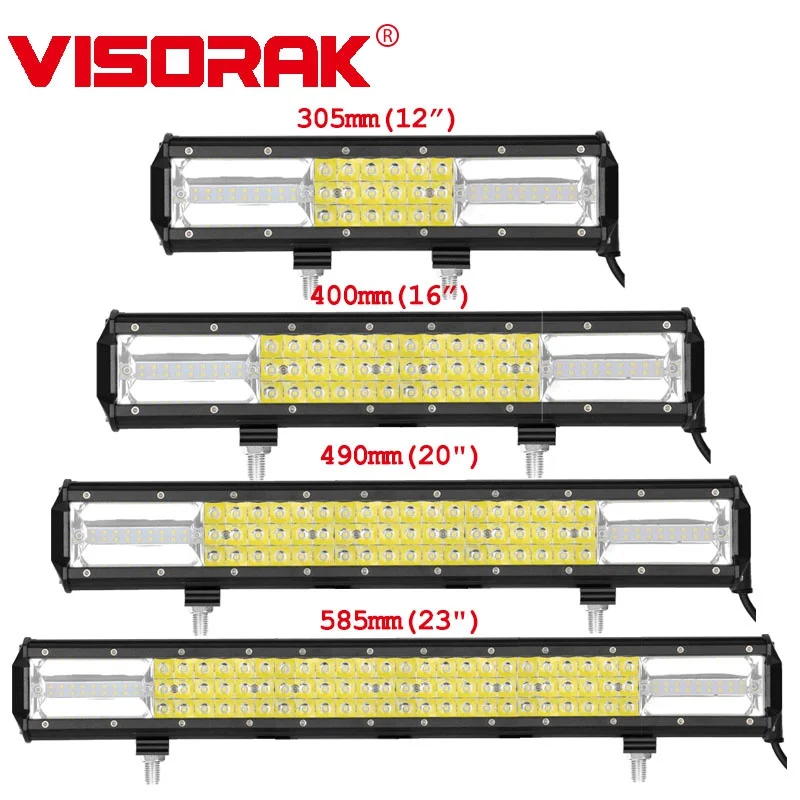 VISORAK 12 16 20 23 дюймов светодиодный внедорожный рабочий светильник бар 4WD 4X4 Грузовик
