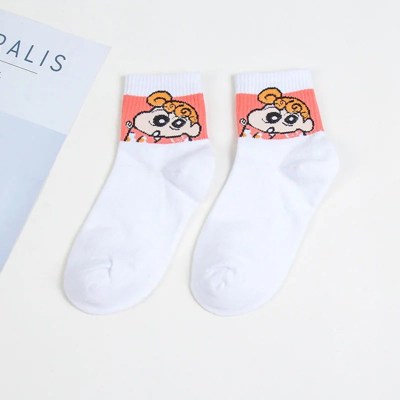 Новые модные женские носки в стиле Харадзюку с героями мультфильмов для девочек милые носки с цветами женские забавные японские носки с героями мультфильмов - Цвет: 20