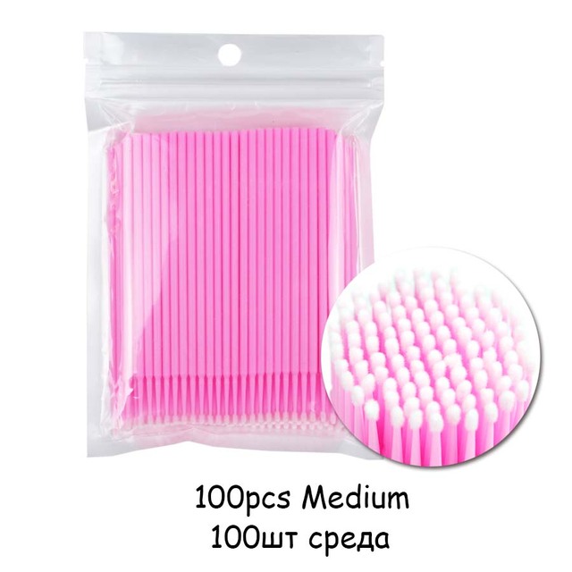 Eyelash Brushes Disposable Cotton Swab Micro Individual Eyelashes Microbrush Lash Removing Lash Extension Accessories