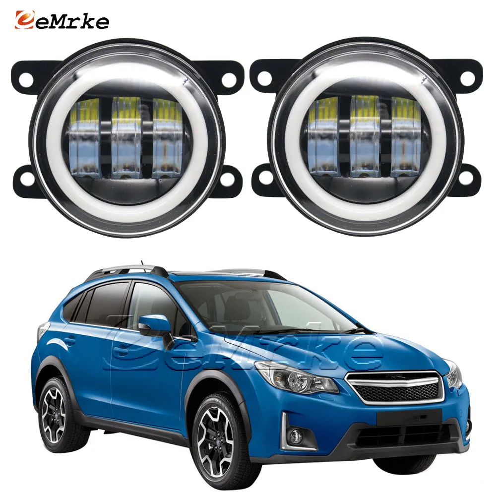 Pair Led Fog Lights Assembly For Subaru Xv Crosstrek / Crosstrek Gp Gt