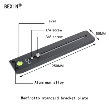 

120/250/400mm long rail plate Multi-purpose Quick Release Extender Rail Sliding Plate for Manfrotto Camera Tripod