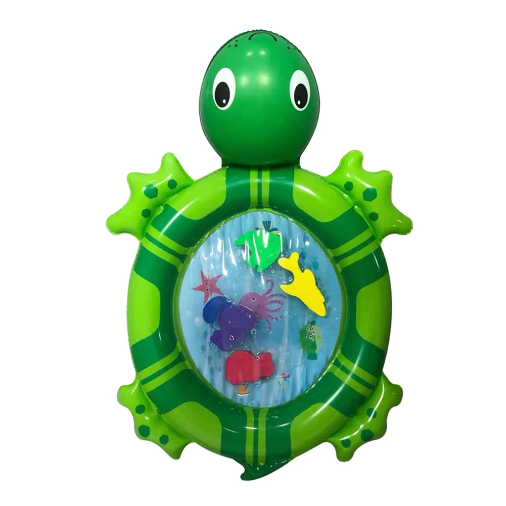 

Large Turtle Shaped Water Pad Game Entertainment Development Toddlers Inflatable Portable Storage Water Baby Toy Play Mat