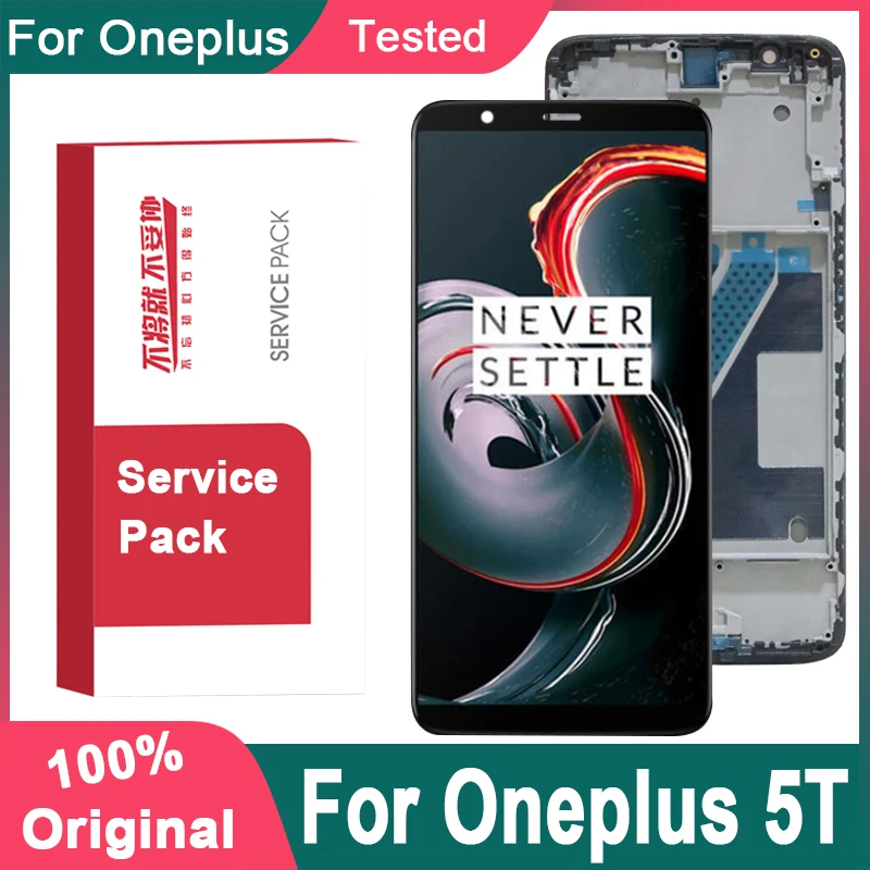 ЖК дисплей 6 01 дюйма для OnePlus 5T сенсорный экран в сборе замена A5010 модуль экрана