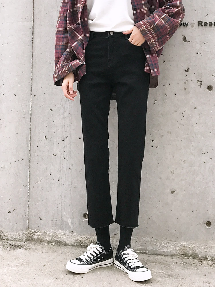 black straight jeans ladies