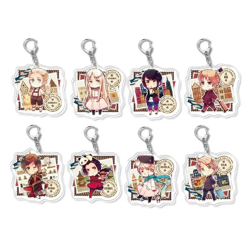 Axis Powers Hetalia The World мерцающий косплей Италия Россия акриловая подвеска фигурка