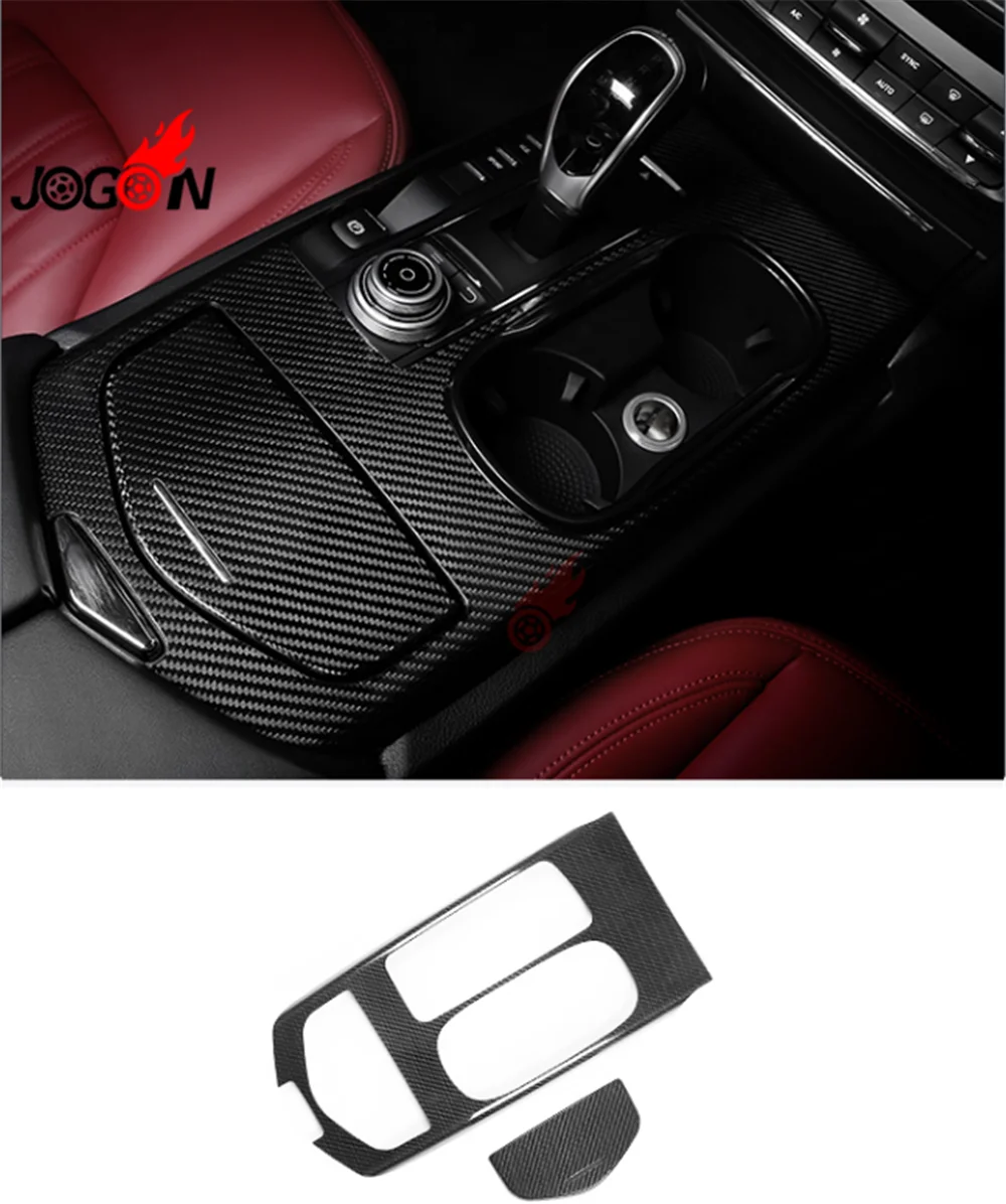 

Dry Carbon Fiber Interior Cup Holder Key Area Console Panel Cover For Maserati Glibli 2015-2020