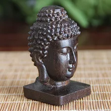 Éléphant, tête de bouddha Sculpture en bois décoration bouddha éléphant Art artisanat décoration de la maison(China)