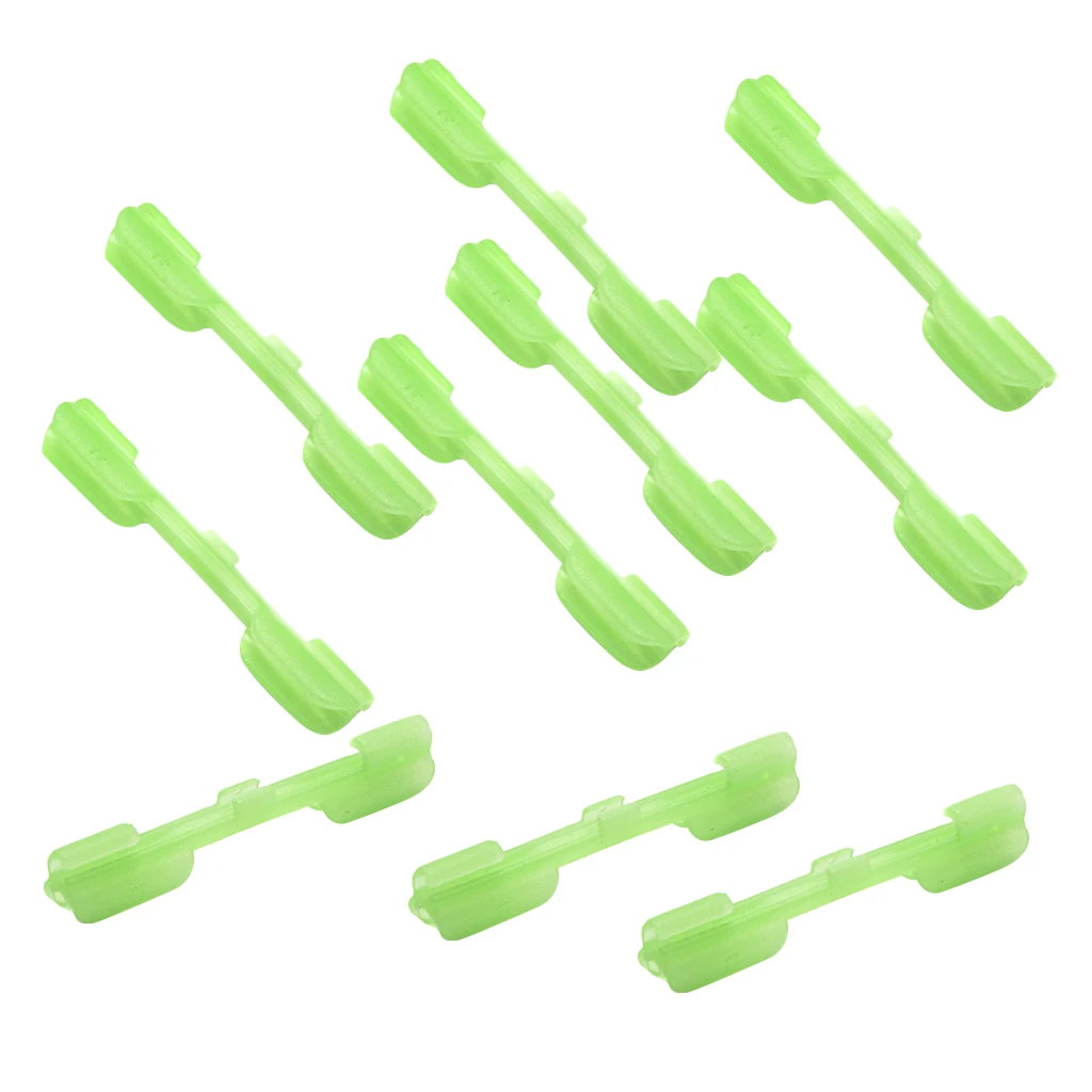 10pcs Fluorescent Glow Stick Clip Lightstick Fishing Night Float Dark Glow Sticks Clip Holder, Men Women Outdoor Fishing