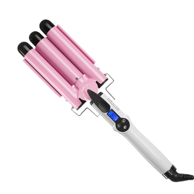 

28Mm Automatic Perm Splint Ceramic Hair Curler 3 Barrels Big Wave Hair Curling Iron Hair Waver Curlers Styling Tools
