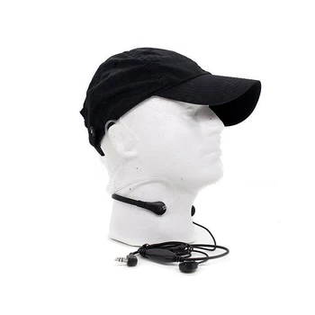 

1PCS Soft Plastic Earbud Throat Mic Headset Finger PTT Radio Walkie Talkie