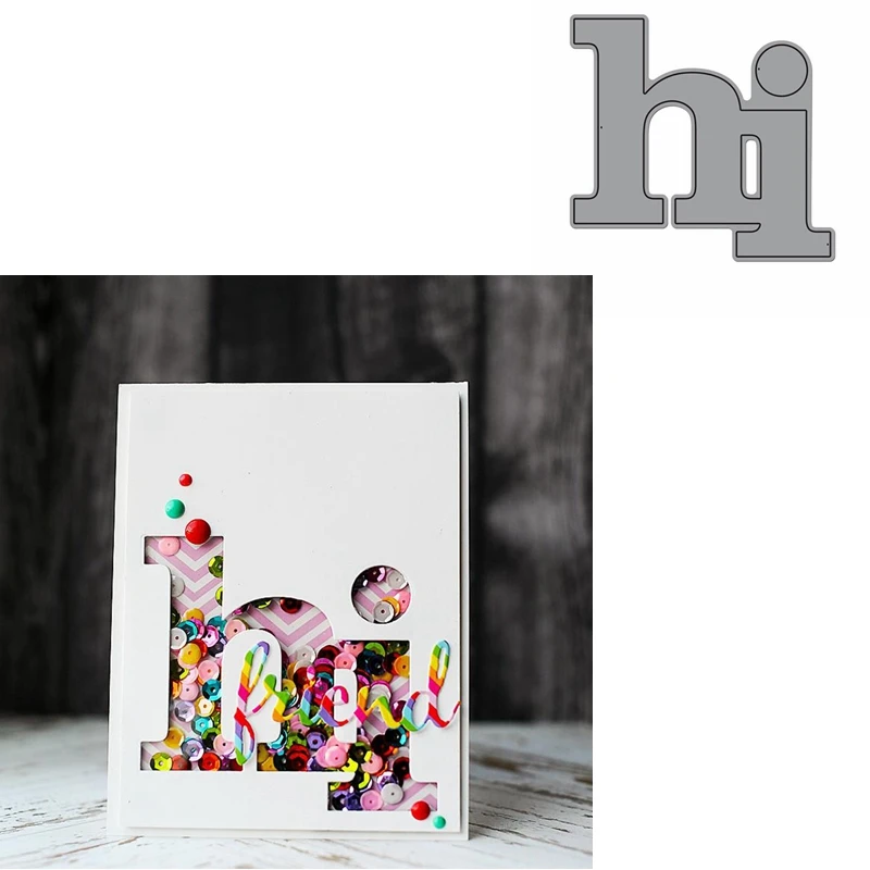 

Hi Word Die Cuts For Card Making Hi Word dies scrapbooking metal cutting dies new 2019
