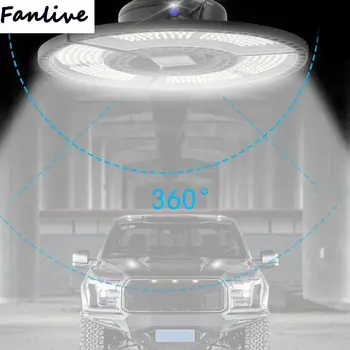 

10pcs LumiParty Led Deformable Lamp 60W/80W/100W/120W Round Shape Garage Light Warehouse Lighting No Induction