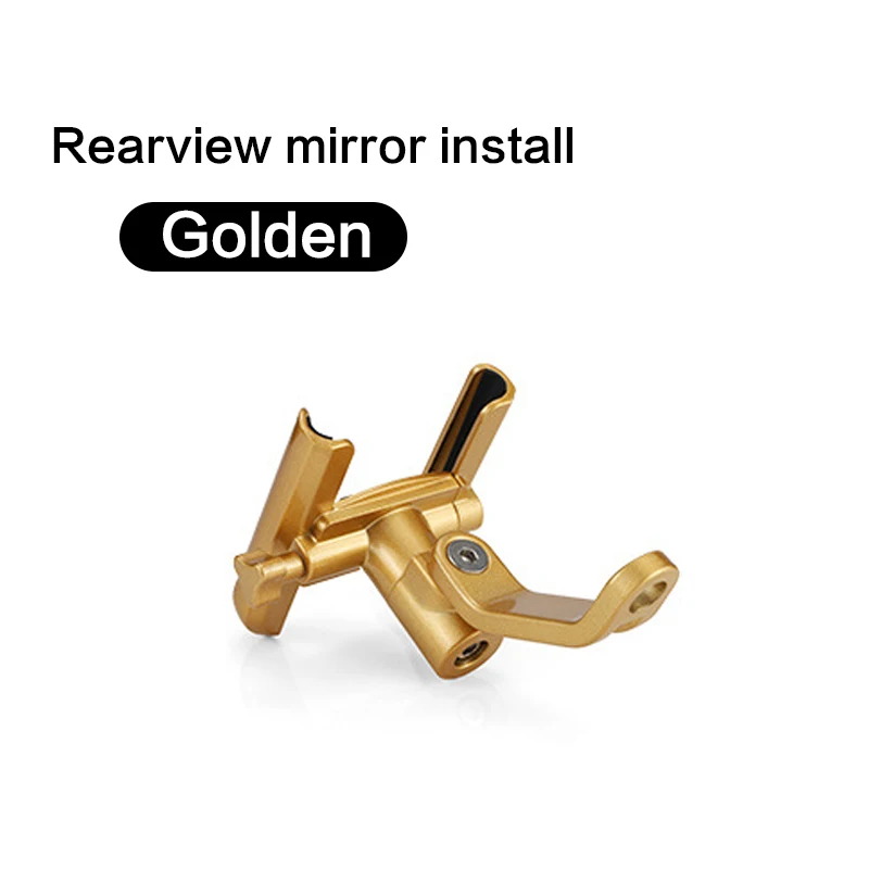 Gold Держатель для телефона на велосипед, 360 Вращающийся Руль, подставка для телефона на велосипед, зеркало заднего вида для мотоцикла, держатель для мобильного телефона с gps - Цвет: Gold