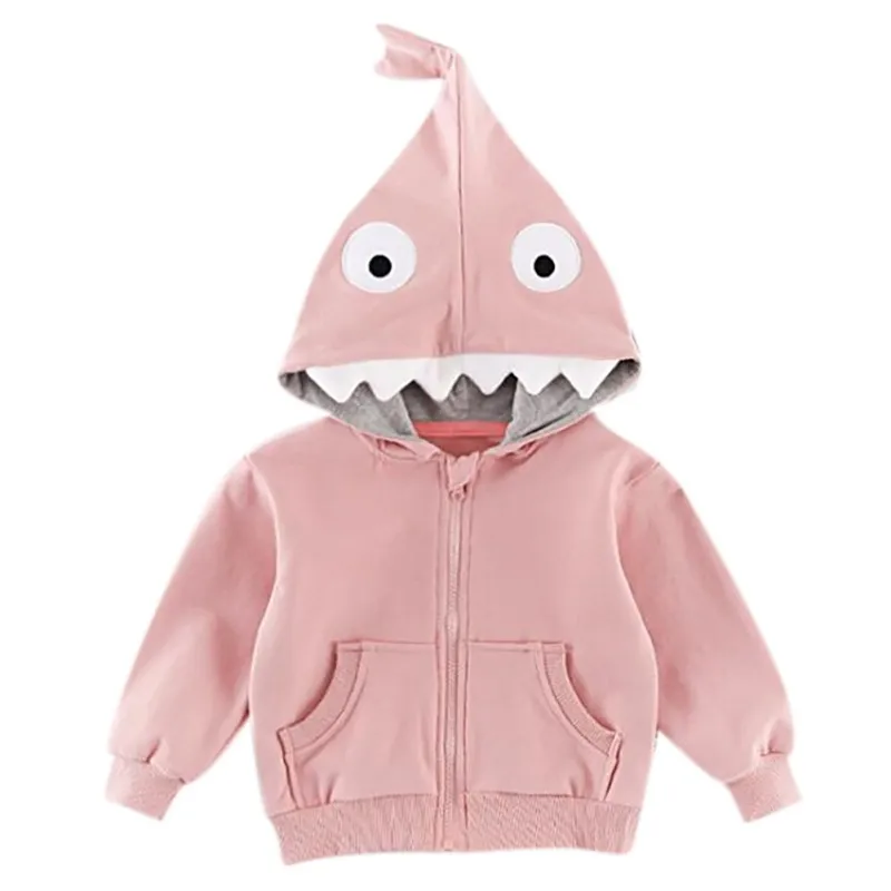 

New Style Autumn Baby Girl Boy Outerwear Cartoon Dinosaur Print Casual Hoodie Zipper Sweatshirt Kids Outfits Tops