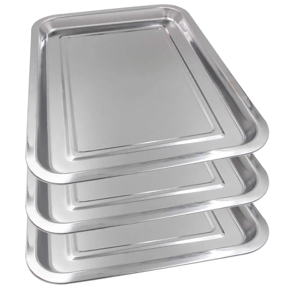 Tattoo Tray 2/3pc Stainless Steel Surgical Medical Dental Instruments Trays Disinfection Plate Tattoo accesories For Tattoos kunefe plate serving dessert presentation pan turkish traditional famous dish tray gaziantep stainless aluminum all sizes