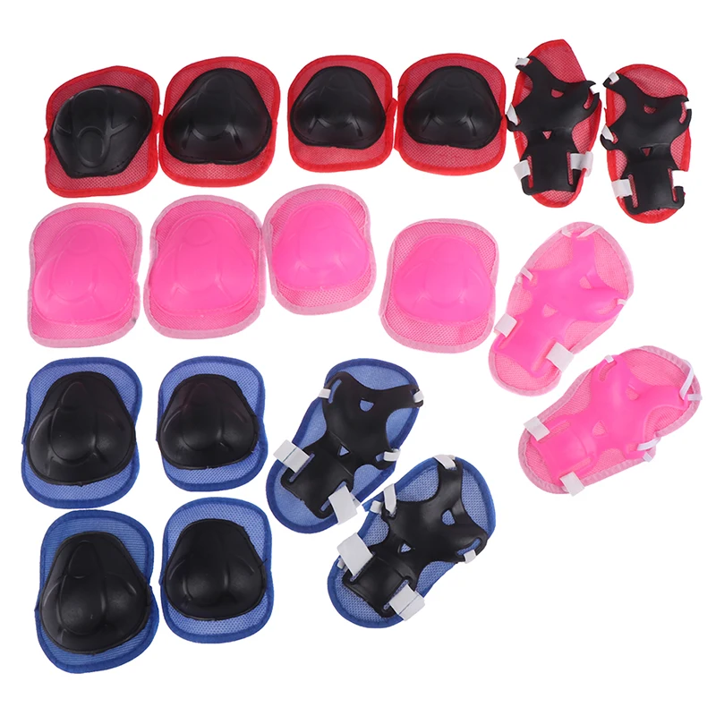 6pc/set Adjustable Skating Protective Gear Set Elbow pads Bicycle Skateboard Ice Skate Roller Knee Protector For Adult Kids Gift