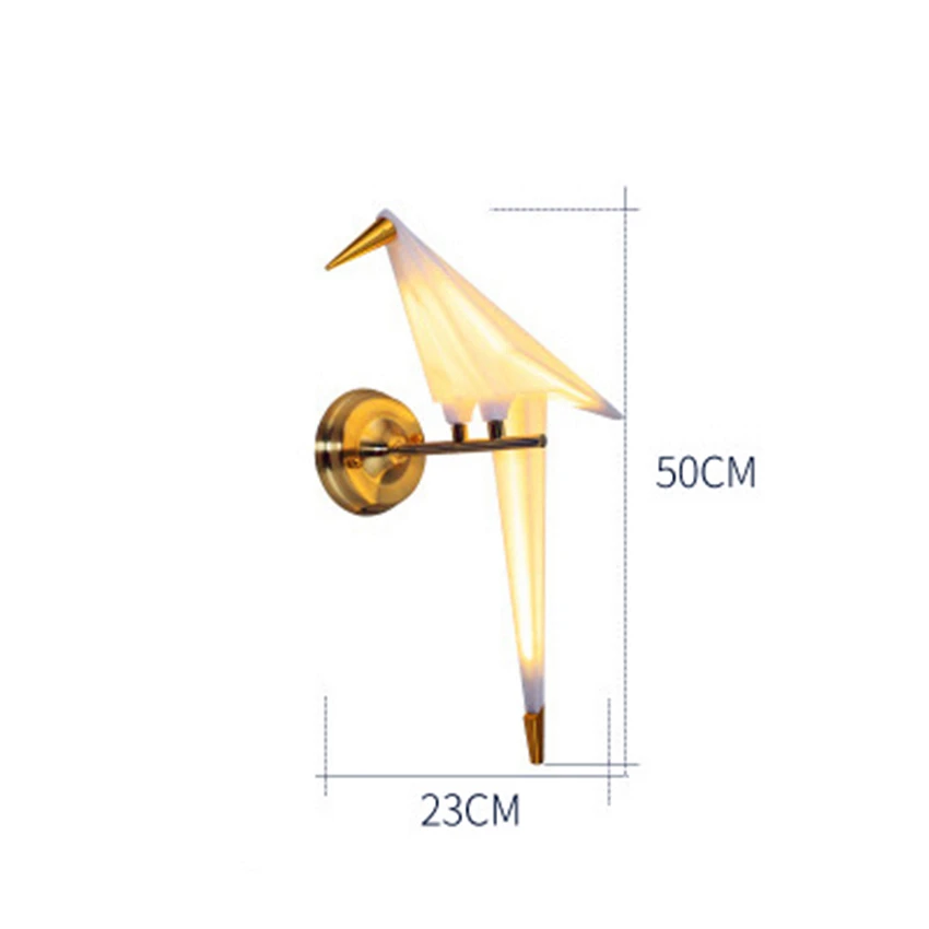 Современная птичья лампа подвесной светильник скандинавские подвесные светильники Журавлик оригами подвесной потолочный светильник гостиная настенная лампа настольная лампа освещение - Цвет корпуса: Wall lamp 1 Head
