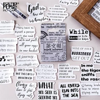 

1pack Kawaii English Newspaper Notebook Notepad Sticker Creative Shine Replaceable Sticker Stationery Gift Traveler Journal