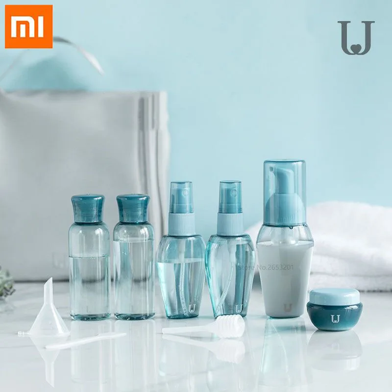 

Xiaomi 9Pcs Set Portable Travel Silicone Sub-bottles Set Fine Mist Small Spray Bottle Cosmetic Shampoo Set With Storage Bag