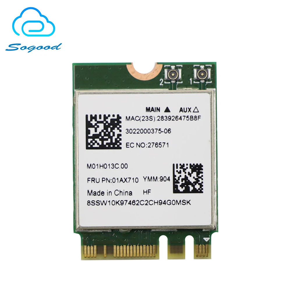 Original Rtl8821ce 802.11ac 1x1 Ngff/m.2 Interface Dual Band 2.4g 5g Bluetooth 4.2 Wireless Network Card Fru 01ax710 - Iot Accessories AliExpress