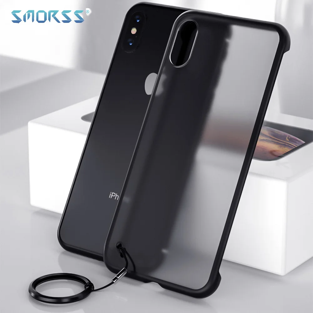 

SMORSS Ultra-thin Borderless Phone Case For iPhone X XS XS Max 11 pro Clear Back Cover Case For iPhone X XS Max XR 11 11 PRO MAX