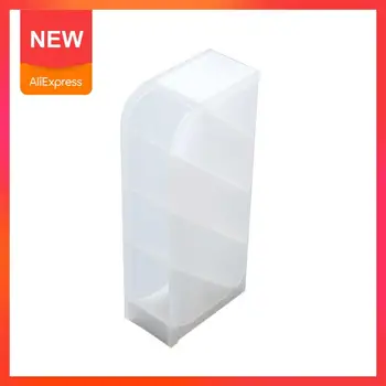 

8 models Multi-function 4 Grid Desktop Pen Holder Office Storage Pen Pencil Black Clear Desk Cases Organizer Plastic White E1A9
