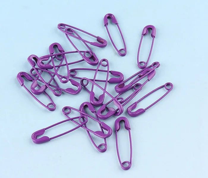 200pcs Purple Safety Pins 19mm Safety Pin Brooch Pin Small Pin Metal Safety  Pin 