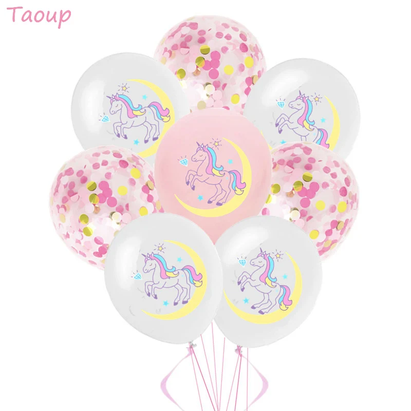Taoup 1 шт. ручной мультфильм Единорог воздушный шар из фольги аксессуары для