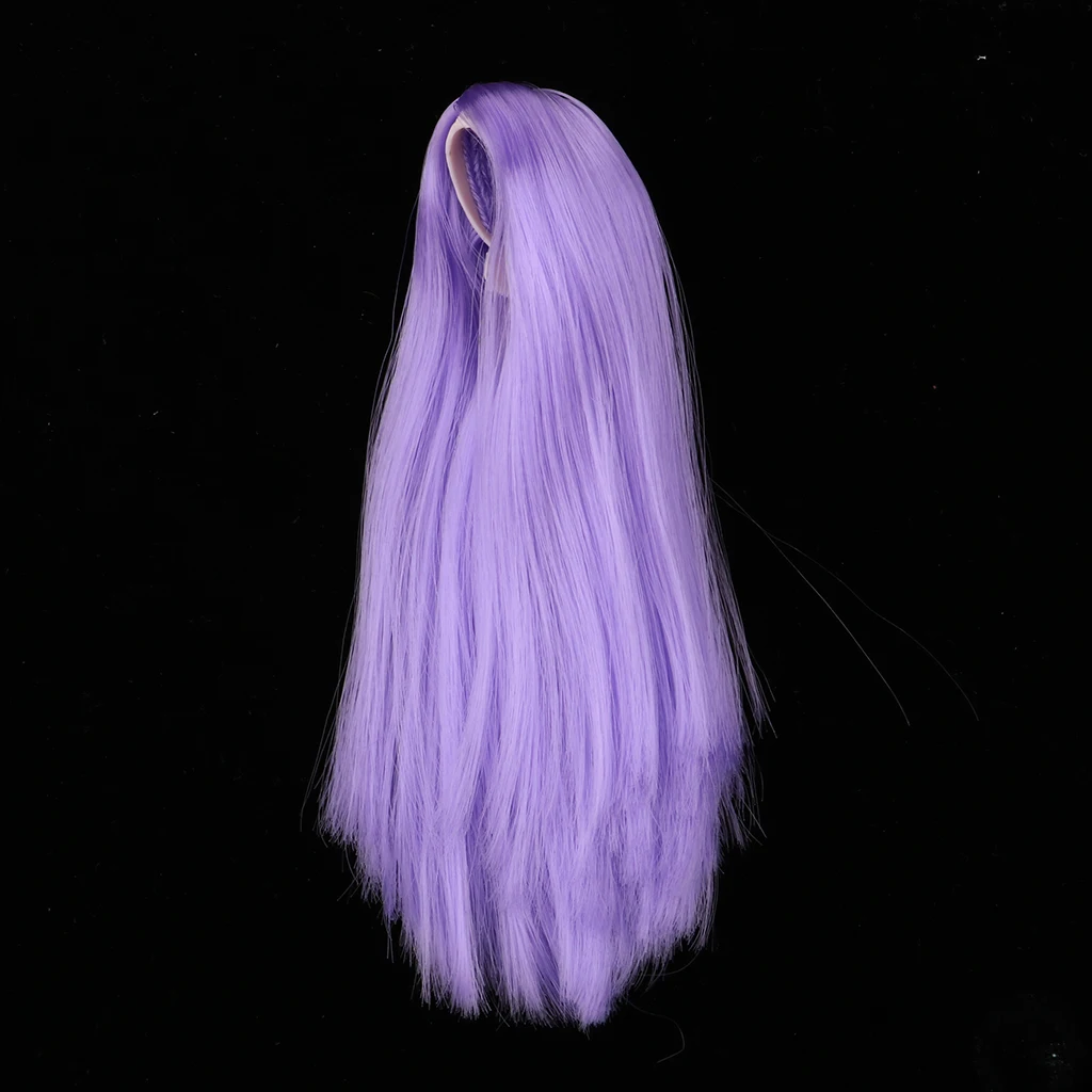 1/6 Scale Action Figure Doll Accessories, Long Straight Hair Wig for ,  12 inch Female Seamless Body
