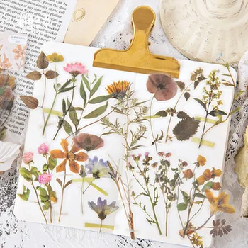 

40 Pcs/set Vintage Stickers Fall Flowers Bullet Journal Decorative Sticker Diary Stationery Album Sticker Flakes Scrapbooking