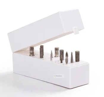 

1pc Nail Drill Bit Holder electric manicure machine storage box pedicure stand tools Nail Art plastic container