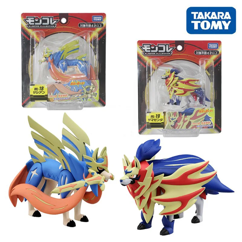 TOMY Pokemon Zacian Zamazenta ПВХ фигурка Коллекционная модель игрушки | Игрушки и хобби