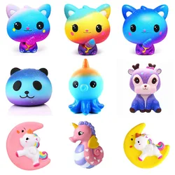 Kawaii – cerf de la galaxie de dessin animé, jouet jumbo, chat Squishy, crème lente, jouets parfumés à presser, nouveauté, cadeau pour enfants 