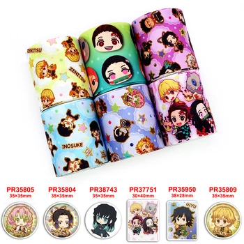 

DIY craft supplies cartoon character printed grosgrain ribbon, satin ribbon 50 yards, planar resins 30 pieces. 38964
