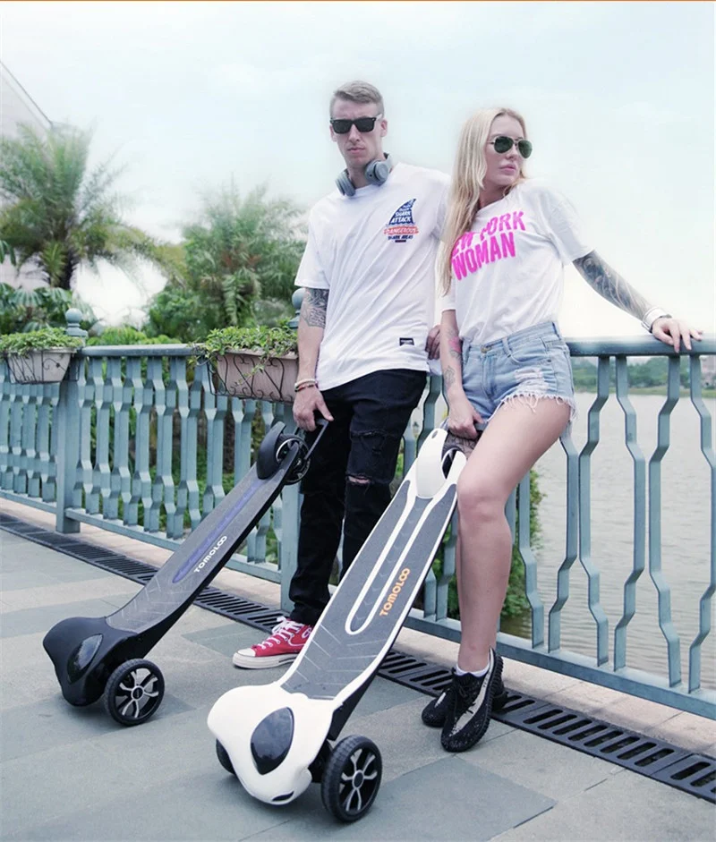 Tomolloo Electric Longboard Skateboard Electric Scooters With APPBluetooth Speaker 6 Inch 36V 250W 3 Wheel Electric Scooter     (39)