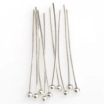 

Wholesale 100pcs 25MM, 30MM, 40MM, 50MMMetal Jewelry Silver Plated Ball Pins Findings for Jewelry Making