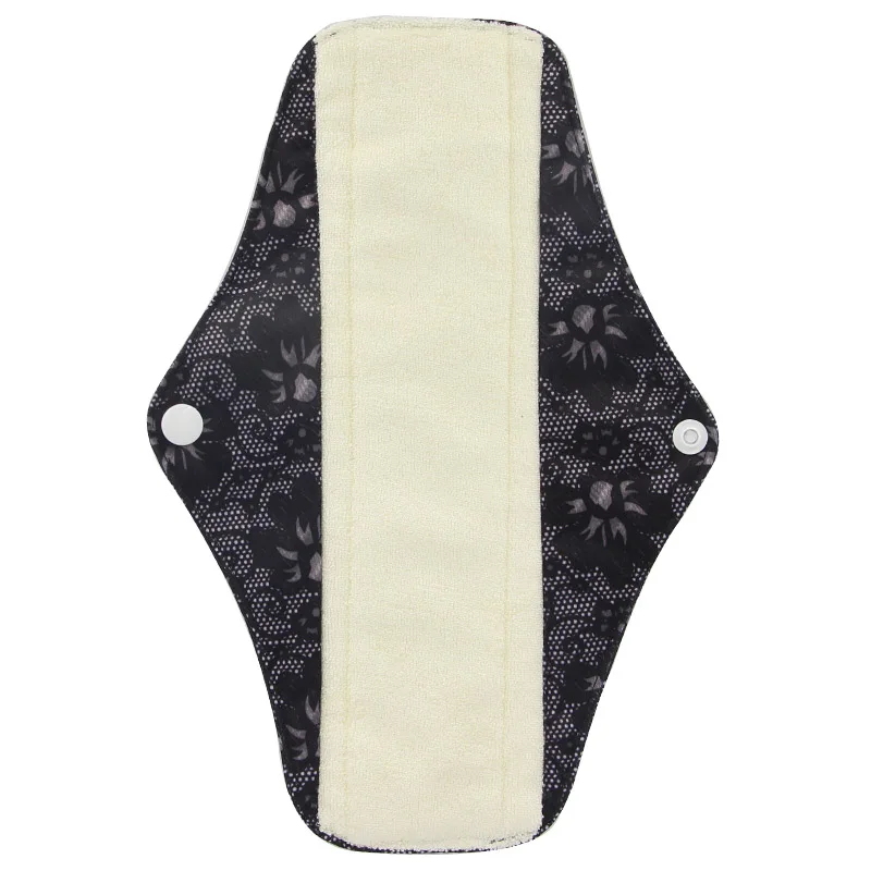 OhBabyKa-paño para flujo Menstrual Regular, almohadillas menstruales con pestaña de Color PUL, impermeable, lavable, de bambú, para uso interior del día