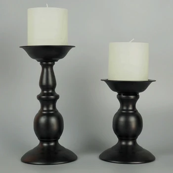 

Black Metal Candlestick Candle Holder Stand Wedding Party Table Decoration Gifts
