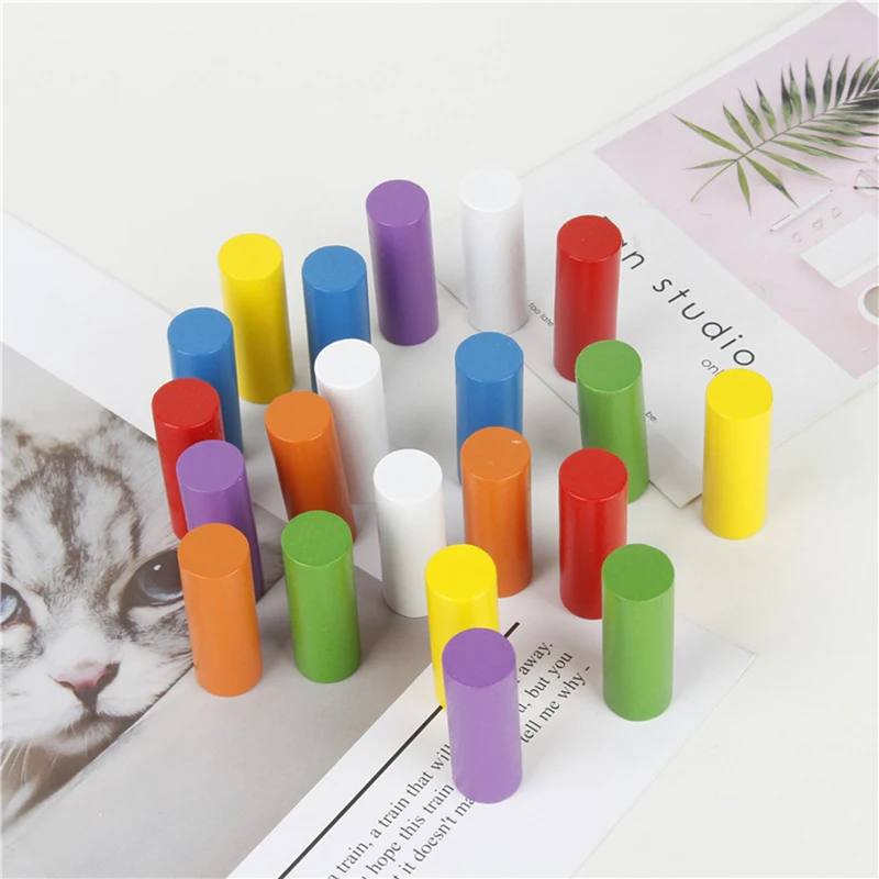  Training Wooden Children Baby Kindergarten Educational Toy Material Sensorial Colored Wooden Sticks - 4000469885839