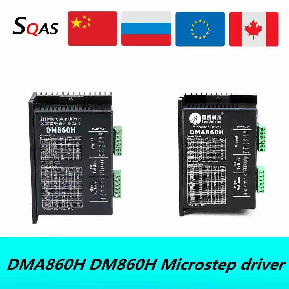 2 Phase Microstep driver DM860H / DMA860H vac 18-80v Vdc 24-110v 2.4A-7.2A for Nema34 nema32 stepper motor | Обустройство дома