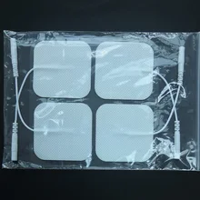 10 пар 2 гнезда 5*5 см многоразовые силиконовые гелевые электроды подушечки для мышц нерва стимулятор Tens Цифровая терапия самоклеющиеся подушечки